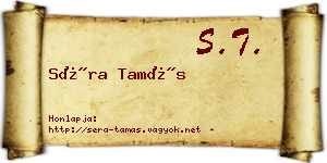 Séra Tamás névjegykártya
