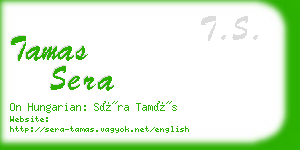 tamas sera business card